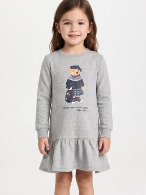 RALPH LAUREN Blue Label | Girls Polo Bear Fleece Dress Sz L (12-14)